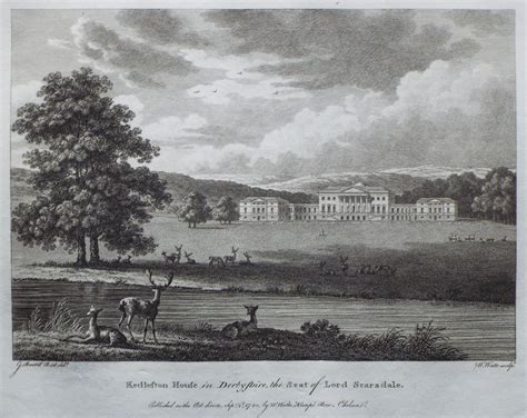 Antique Prints of Kedleston Hall House