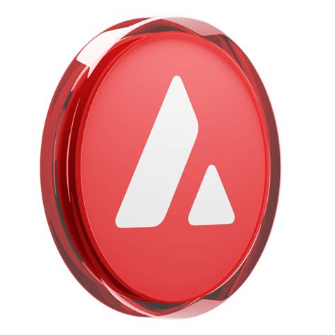 Avalanche ,AVAX Glass Crypto Coin 3D Illustration 24092644 PNG