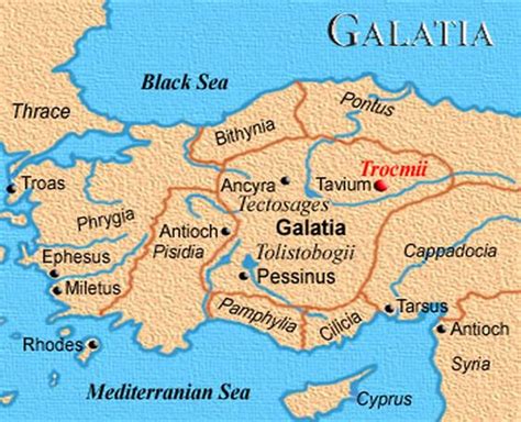 Map of Galatia: You foolish Galatians! Who has bewitched you? It was before your eyes that Jesus ...