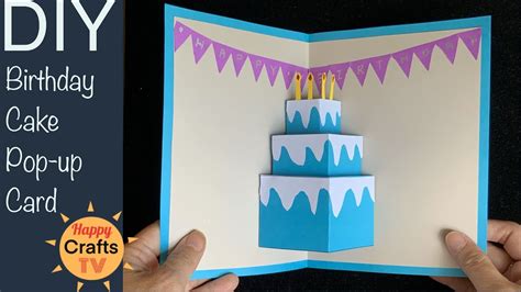 HOW TO MAKE BIRTHDAY CAKE POP UP CARDI DIY Birthday Card | Easy ...