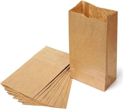 10PCS Kraft Paper Bag Flat Bakery Oastry bag Food Paper Bag Brown: Amazon.co.uk: Kitchen & Home