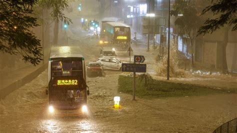 Hong Kong 'black' rainstorm: Widespread flash flooding after heaviest ...