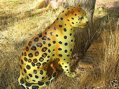 1960'S LARGE CERAMIC LEOPARD STATUE REALISTIC 18IN TALL | #74504754