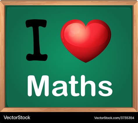 I love math Royalty Free Vector Image - VectorStock