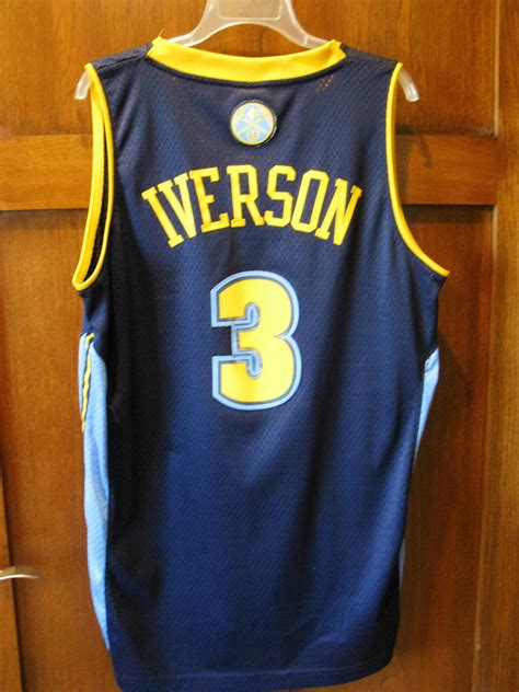 ALLEN IVERSON 3 Denver Nuggets Jersey Mens Medium NBA | Etsy | Denver nuggets, Allen iverson ...