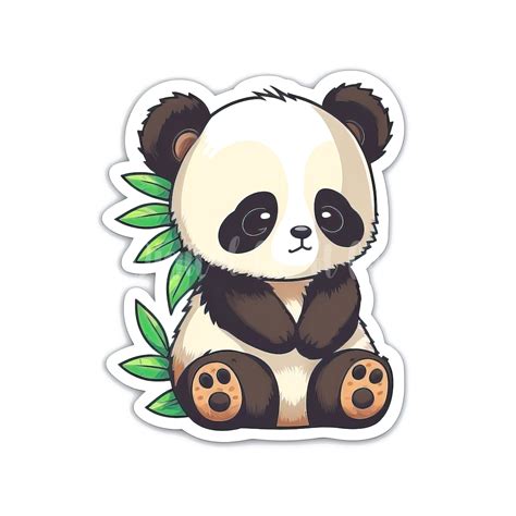 Panda Sticker Style Clipart 10 High Quality Jpgs Digital Download Card ...