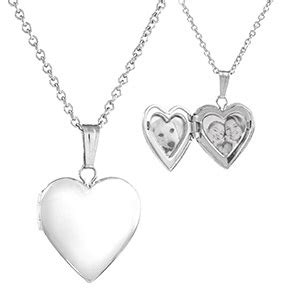 Sterling Silver Girls Engraved Locket Necklace