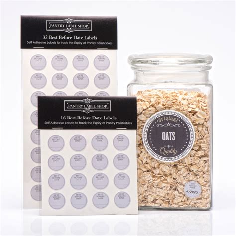 BEST BEFORE DATE LABELS - GREY – thepantrylabelshop