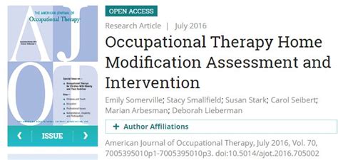 AJOT - Occupational Therapy Home Modification Assessment and Intervention | Occupational therapy ...