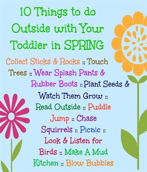 10 Fun Ideas for Outdoor Play with Toddlers in Spring