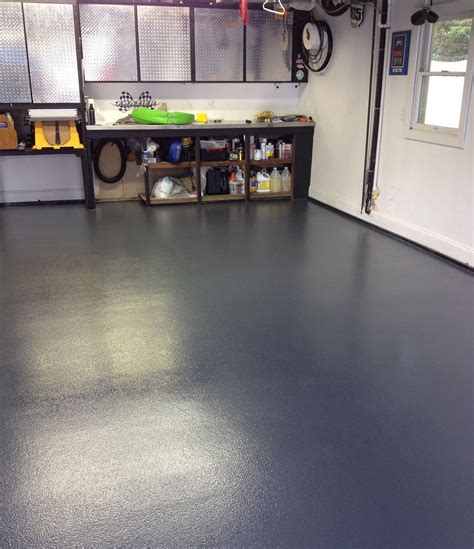 Finished - a Non-Slip Chemically Resistant Concrete Garage Floor #garageupdates | Garage floor ...