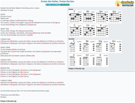 Chord: Praise the Father, Praise the Son - tab, song lyric, sheet, guitar, ukulele | chords.vip