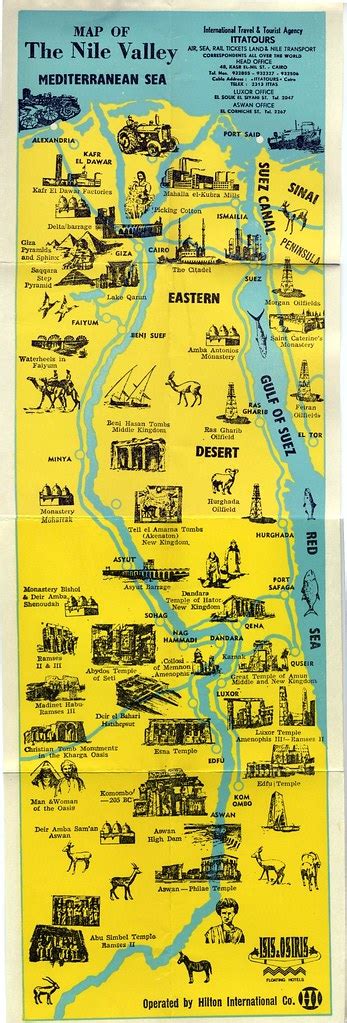 Nile Valley Map | Old TWA Nile River Valley map from a trave… | Flickr