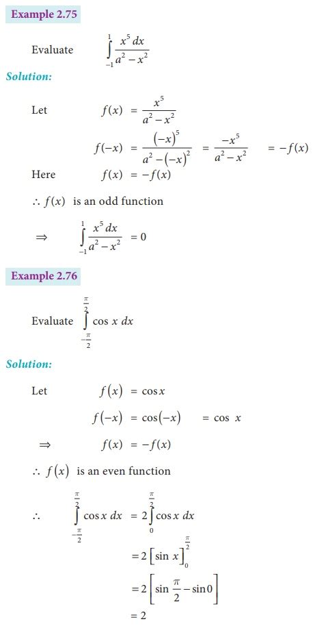 Evaluation of Problems using properties of definite integrals ...