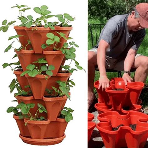 Save Space & Garden Smarter The Flower Tower™ Stacking Planter is the most efficient way to ...