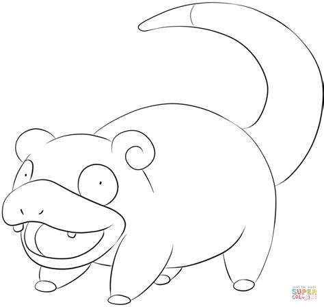 Slowpoke coloring page | Free Printable Coloring Pages