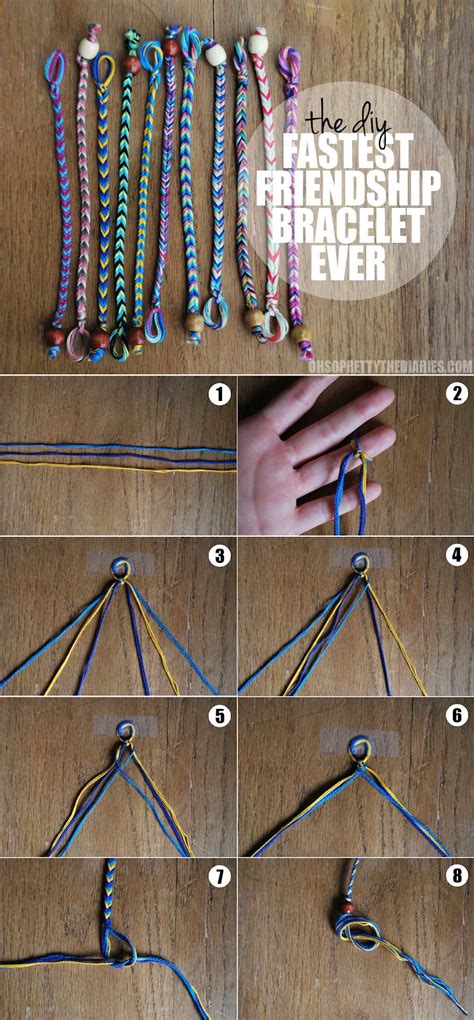 the DIY: FASTEST FRIENDSHIP BRACELET EVER