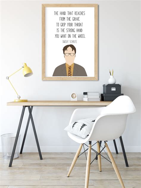 Dwight Schrute the Office Wall Art Strong Hand Funny - Etsy Hong Kong