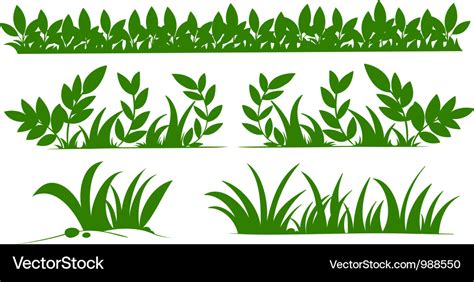 Grass silhouettes Royalty Free Vector Image - VectorStock