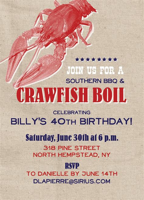 Free Printable Blank Crawfish Boil Invitations - Printable Word Searches