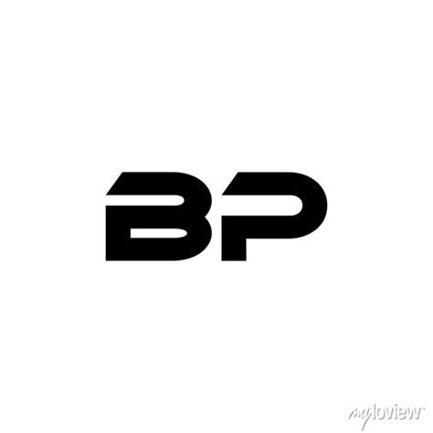 Bp letter logo design with white background in illustrator, vector wall ...