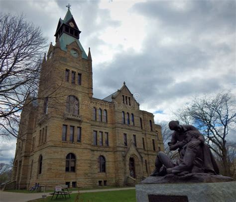 Knox County Courthouse Galesburg Illinois Stock Image - Image of clock ...