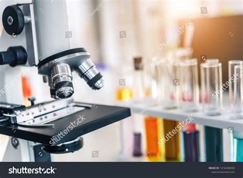 Microscope Microbiology Lab Laboratory Glassware Background Stock Photo 1216498450 | Shutterstock