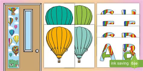 * NEW * Hot Air Balloon Door Decoration Pack (teacher made)