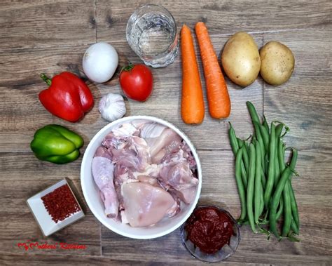 Ingredients of Chicken Afritada - Feastful Fork