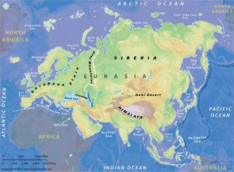 Map of Eurasia - Answers