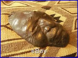 Rare Sitting Bull American Indian Bronze Death Mask | Rare Native American