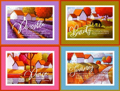 Possible Set of 4 Collection Inspirational Quote Wall Art Printable Do – SoloWorkStudio