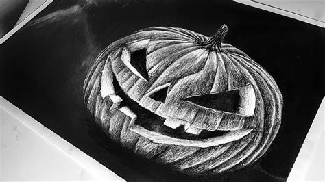 evil jack o lantern drawing - lineartdrawingssimple