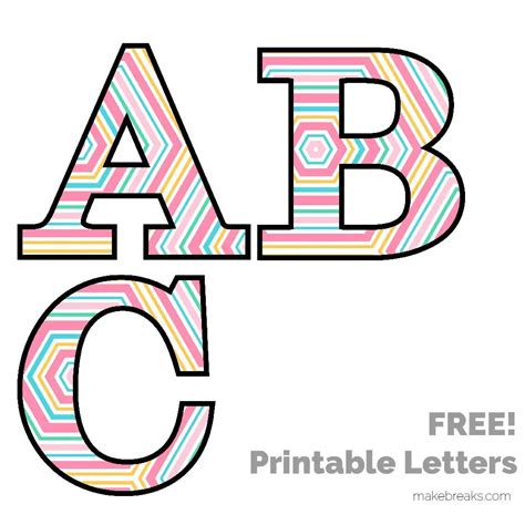 Spring Easter Pattern Free Printable Letters - Make Breaks