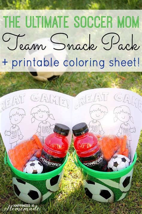 The Ultimate Soccer Team Snack + Printable - Happiness is Homemade