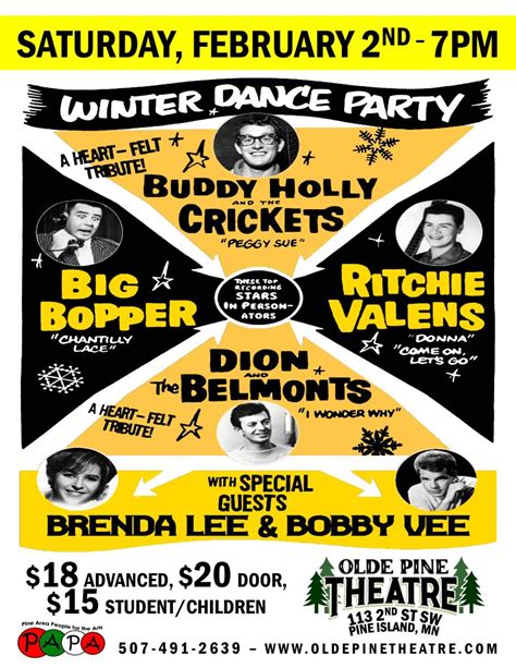 60th Anniversary Party: Buddy Holly and the Winter Dance Party ...