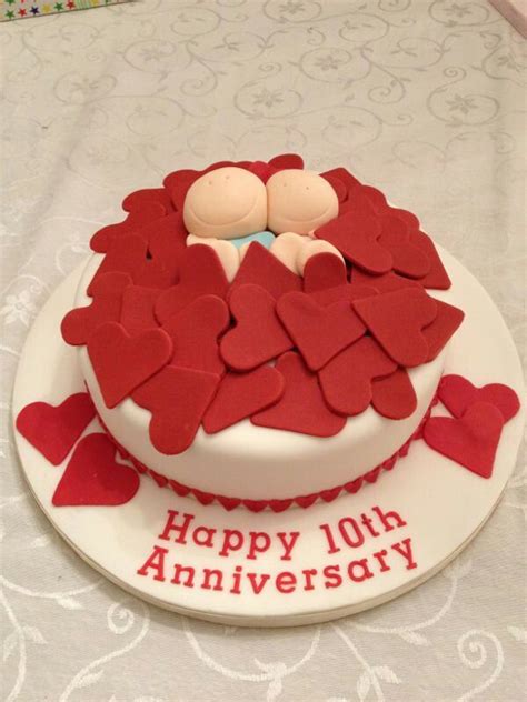 10th anniversary hearts cake | Cake, Cake decorating, Hearts cake