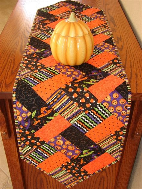 Halloween Quilted Table Runner Decoration by susiquilts on Etsy