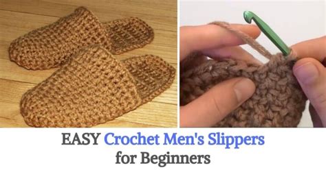 Easy Crochet Men's Slippers for Beginners