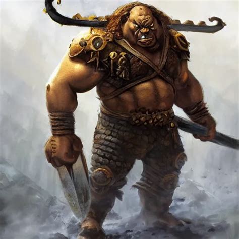 an Ogre Warrior with a great warhammer in the style of | Stable Diffusion