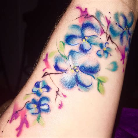 5+ Watercolor Forget Me Not Flower Tattoo Article | Cleo Tattoobea