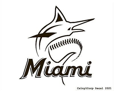 Miami Marlins Vinyl Sticker Decal (BUY 2 GET 1 FREE)- Multi-Colors ...