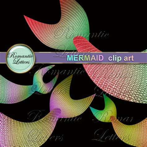 Mermaid Birthday Party Digital Clipart Invitations Clip Art - Etsy