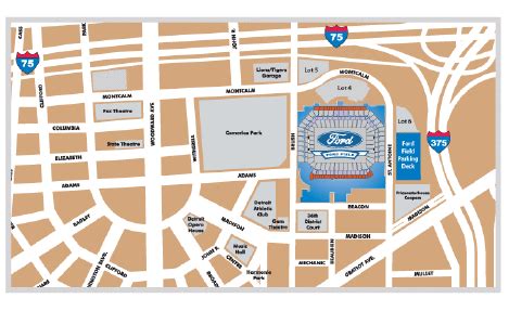 Ford field location map