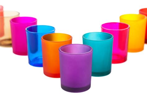 Colored Glass Votive Candle Holders