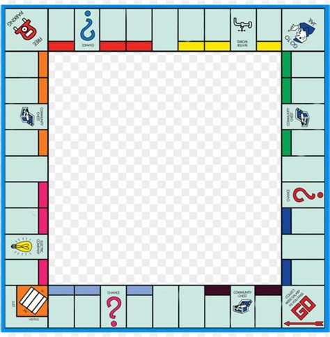 free PNG monopoly blank frame photoframe game gameboard boardgam - blank monopoly board PNG ...