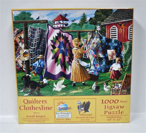 Quilters Clothesline Jigsaw Puzzle 1000 Piece - Walmart.com