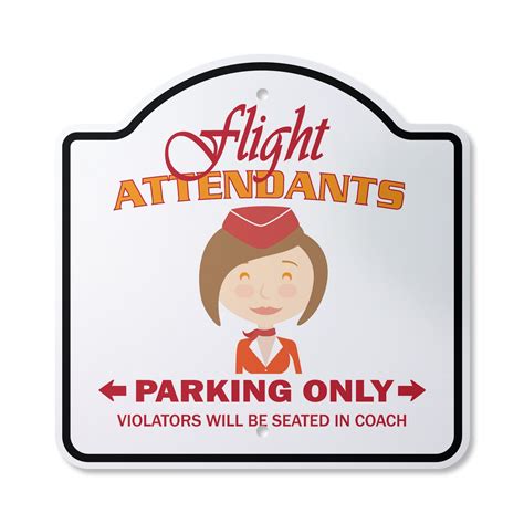 Flight Attendants 12" X 12" Sign | Indoor/Outdoor Plastic | SignMission ...