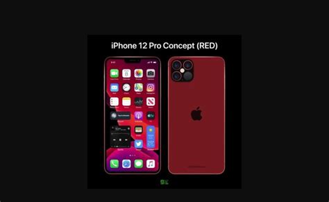 IPhone 12 Pro concept debut in red version: - Task Boot