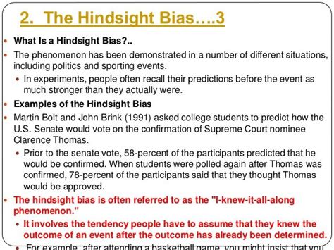 Hindsight Bias | Hindsight bias, Cognitive bias, Psychology